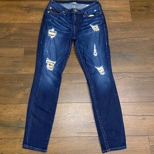 True Religion Distressed Denim Women Jeans Size 31